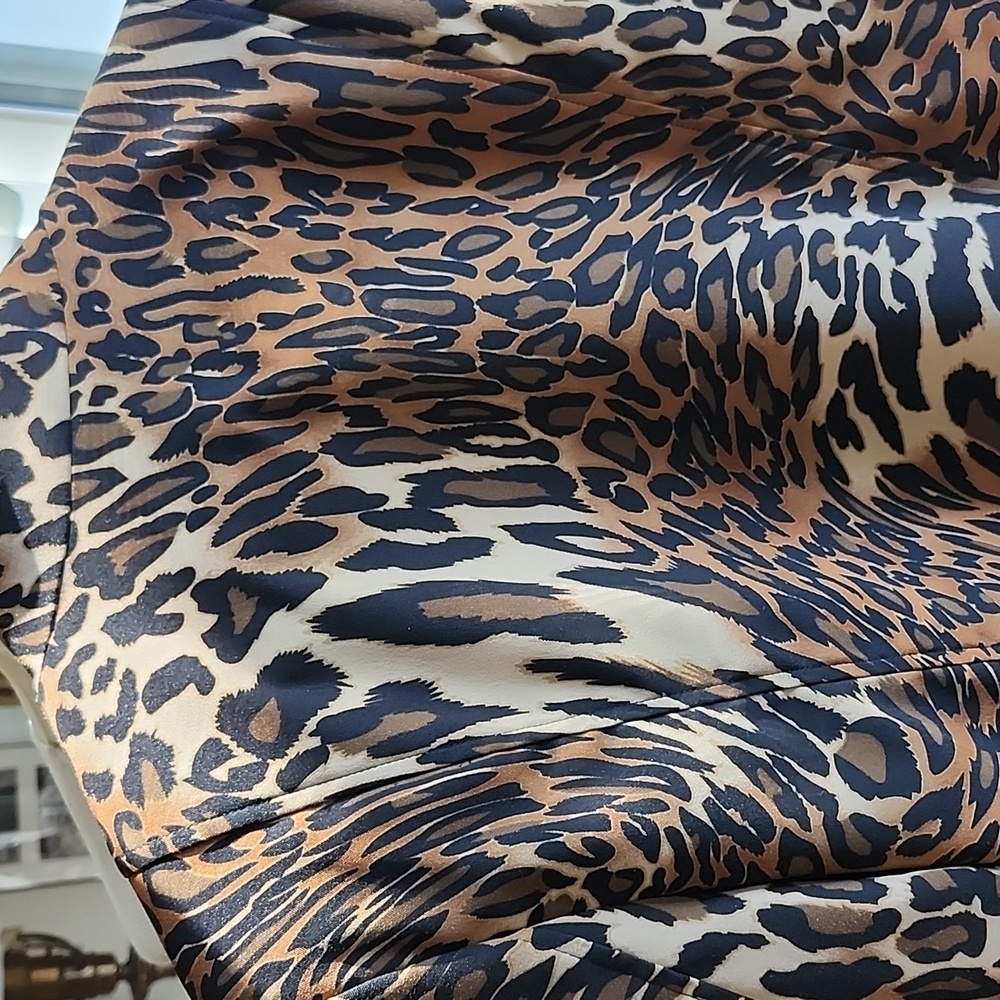 Molly & MaXX Ex Cond & Pro Cleaned Animal Print Cropped Jacket, Large, $45 - Picture 12 of 13